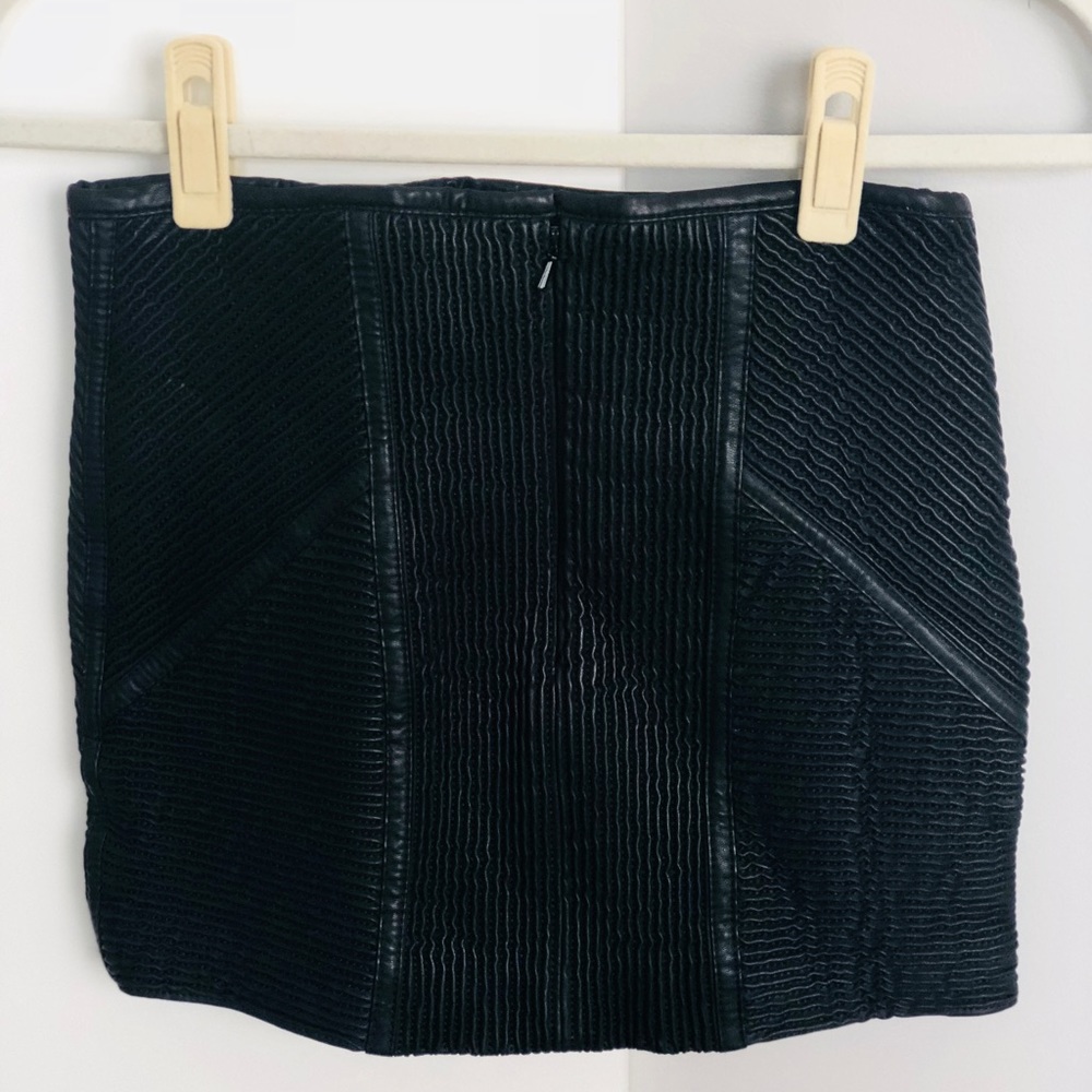 Free People Faux Leather Mini Skirt